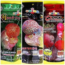 3 Type OKIKO Platinum Flowerhorn Cichlid Head Huncher Color Faster Fish Food