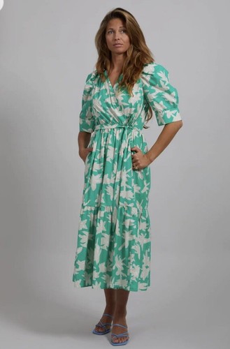 Wrap dress with wide - dress,