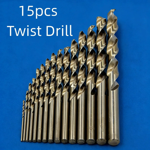15pcs cobalt hss drill - 15pcs,