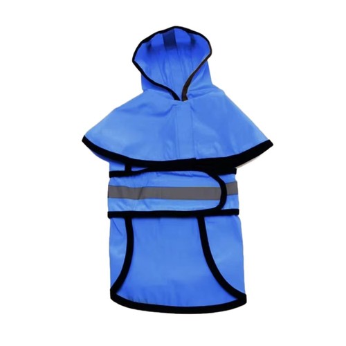 Hooded dog raincoat with - hooded, strip