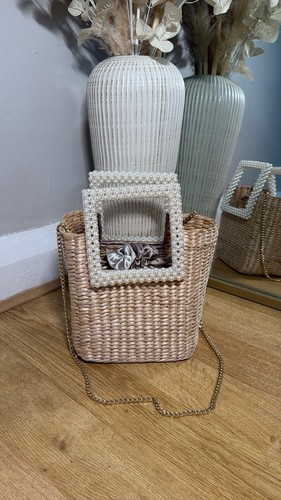 Zara woven straw small - woven, tote