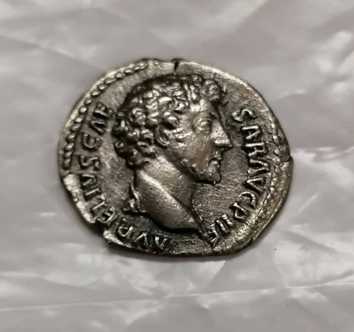 Roman silver denarius marcus - roman,