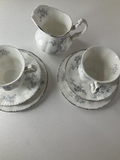 2 x Paragon Brides Choice Tea Cup Saucer and Side Plate Trio Sets, Milk Jar