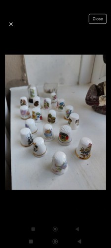 Vintage porcelain thimbles - 18,