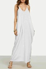 Ladies Maxi Dress Ladies Cami Thin Strappy Italian Drape Lagenlook Baggy Loose