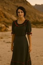 70s Vintage Prairie Maxi Dress Size 8 Sale