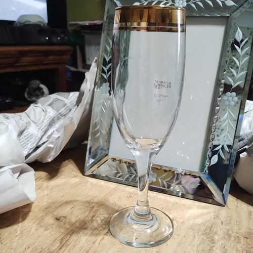 Gold rim champagne - rim, set