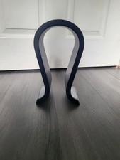 NAVY BLUE LEATHER WOODEN HEADPHONE STAND - GAMING - HEADSET - MUSIC - HOLDER