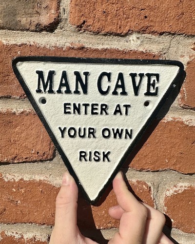 Warning sign man - warning, cave
