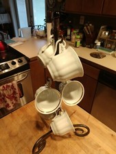 VINTAGE HANDMADE 6 MUG WROUGHT