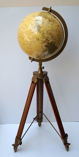 World globe with tripod stand - globe,