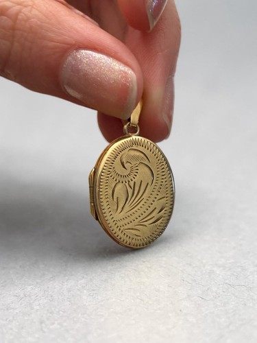1980 9ct gold vintage oval - 9ct,