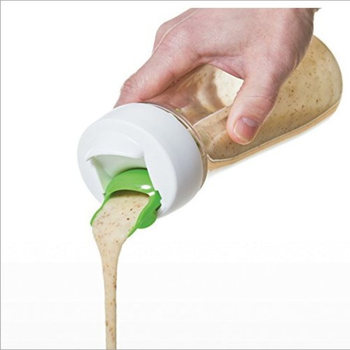Green salad dressing shaker - green,