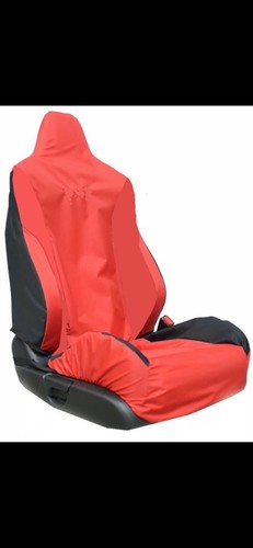 Seat cover red black to - cover, &