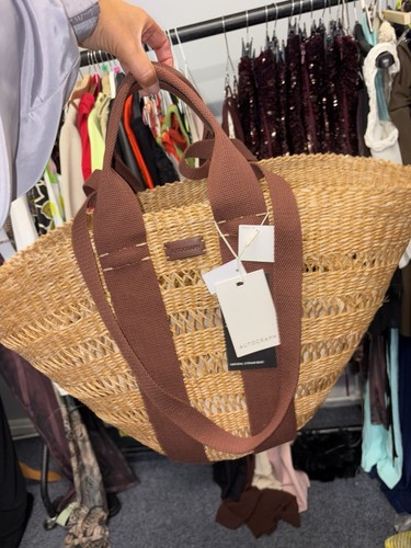 Vegan natural straw bag - m&s,