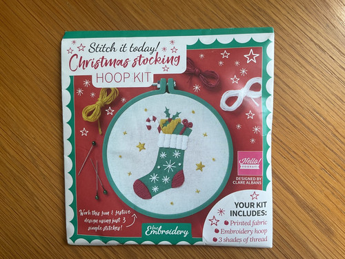 Christmas stocking hoop love - hoop,
