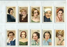 Champions of Screen & Stage 1934 Gallaher Park Drive Cigarette Cards - Set of 48