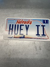 HUEY II Nebraska License Plate 