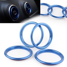 fit Audi A3 8V 2012 - 2019 4x Interior Blue Air Vent Outlet Ring Cover Trim Blue