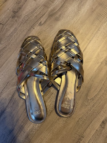 Zara women gold - zara, mules