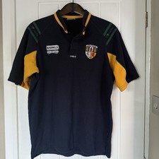 Antrim GAA Training Top O'Neills Blue Yellow Trim Shirt Jersey Aontroim Large L