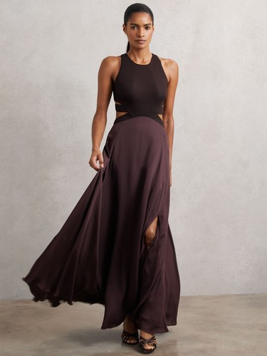 Reiss womens burgundy - burgundy, viscose