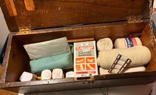 Vintage Wooden First Aid Box