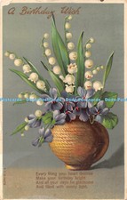 R441034 A Birthday Wish M S B 14178 Every thing your heart desires 1914 Postcard