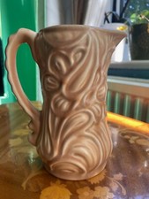 Vintage Arthur Wood Delcroft Ware Jug #304 - Beige with embossed floral detail