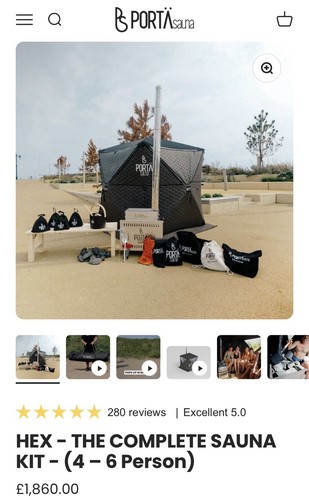 Portable wood fired sauna - wood,