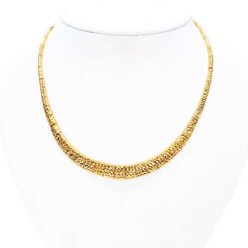 22ct gold choker necklace - gold,