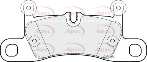 Apec rear brake pad set - rear,