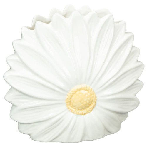 White ceramic vase - white,