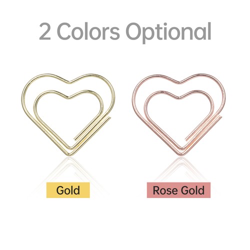 50pcs paper clips - paper, rose