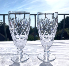 Pair Royal Doulton Webb Corbett Georgian 6 3/8" Beer /  Larger Glasses vgc