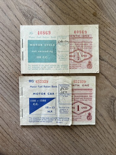Vintage motor fuel - vintage, ration