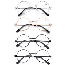 2 Pce Vintage Reading Glasses Retro Metal Round Readers Classic Mens  +1.0~4.0