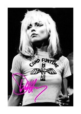 Debbie Harry Blondie in a revealing top 2 A4 mounted poster Choice of frame