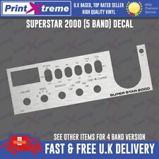 SUPERSTAR 2000 5 BAND cb radio faceplate Decal Sticker bezel self adhesive