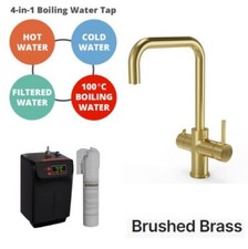 4 in 1 Instant Hot Cold Boiling Water Kitchen Mixer Tap Filter Tank Twin Lever