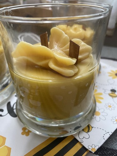 Pure beeswax candle glass - candle,