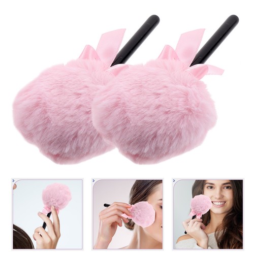 2pcs plush powder - , puff