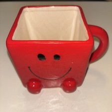 Mr Strong Mug 3D 2015 Square Red Ceramic VGC Mr Men
