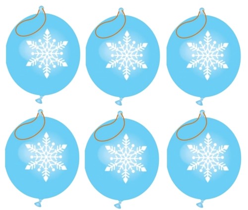 Snowflake punch balloons set - punch, |