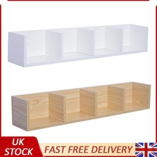 4 Grids Wooden Wall Mounted CD