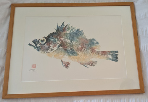 Lori hatch gyotaku rockfish - hatch,