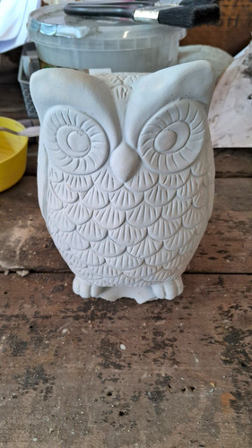 Ceramic pottery owl - ceramic,
