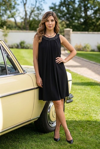 Phase eight black beaded dress - beaded,