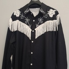 Mens Western Black with Fringe