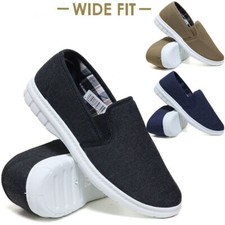 Mens New Slip On Summer Canvas